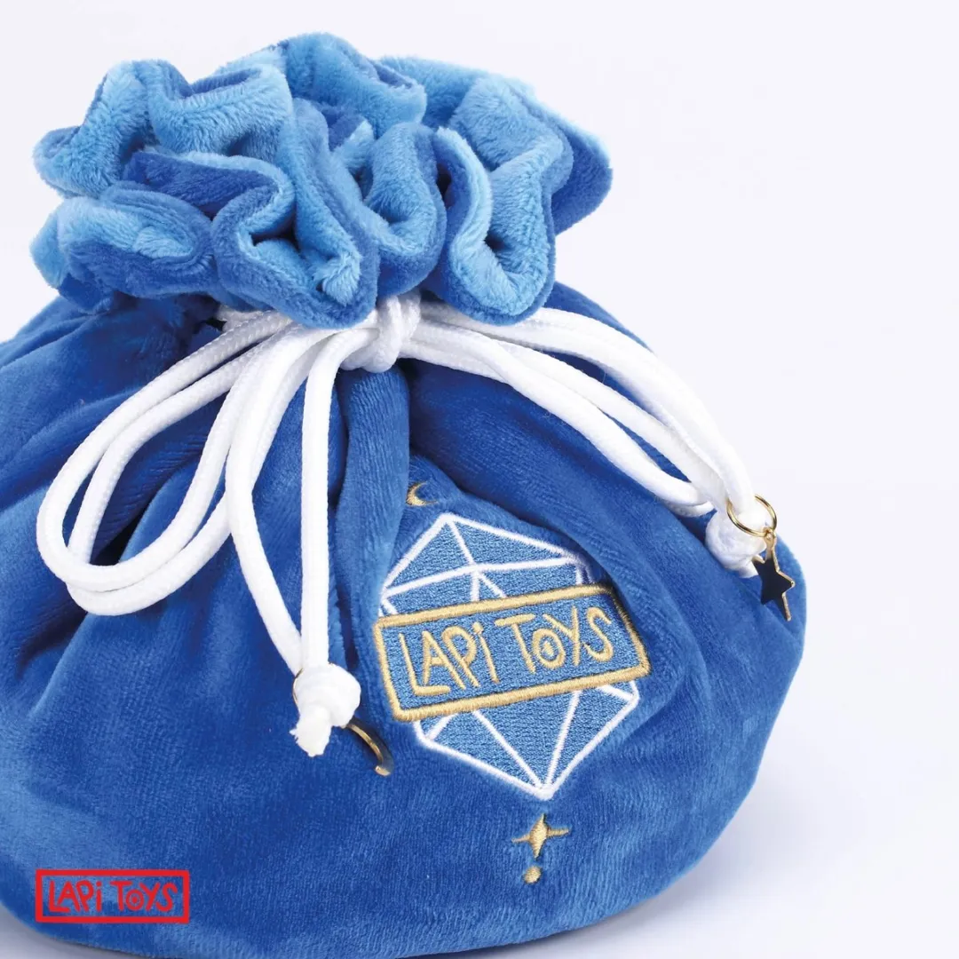 Lapi Toys DnD Dobbelstenen Zak - Fluweel - Blauw