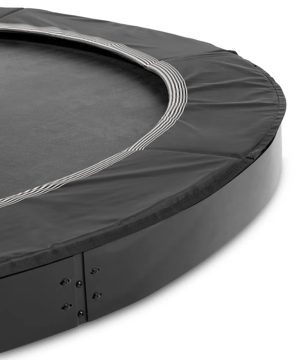 EXIT InTerra Groundlevel Trampoline Ø427cm - Zwart