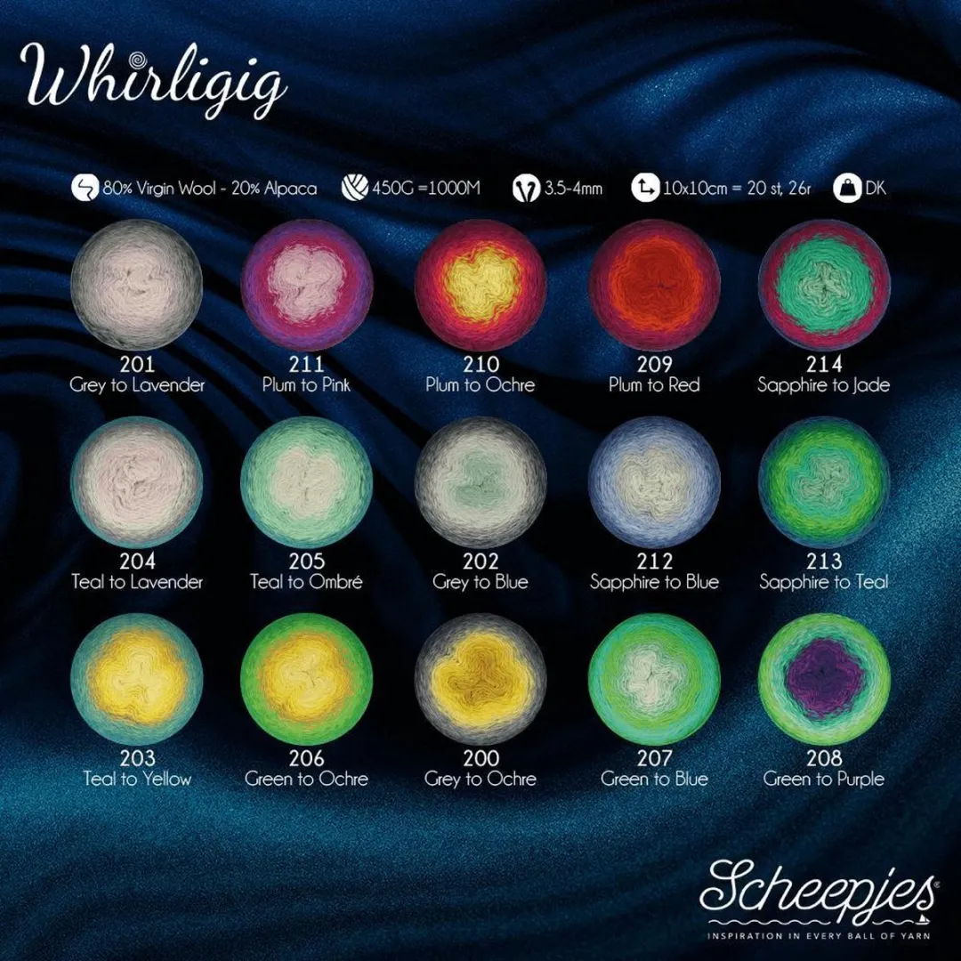 Scheepjes Whirligig 450g - 201 Grey to Lavender