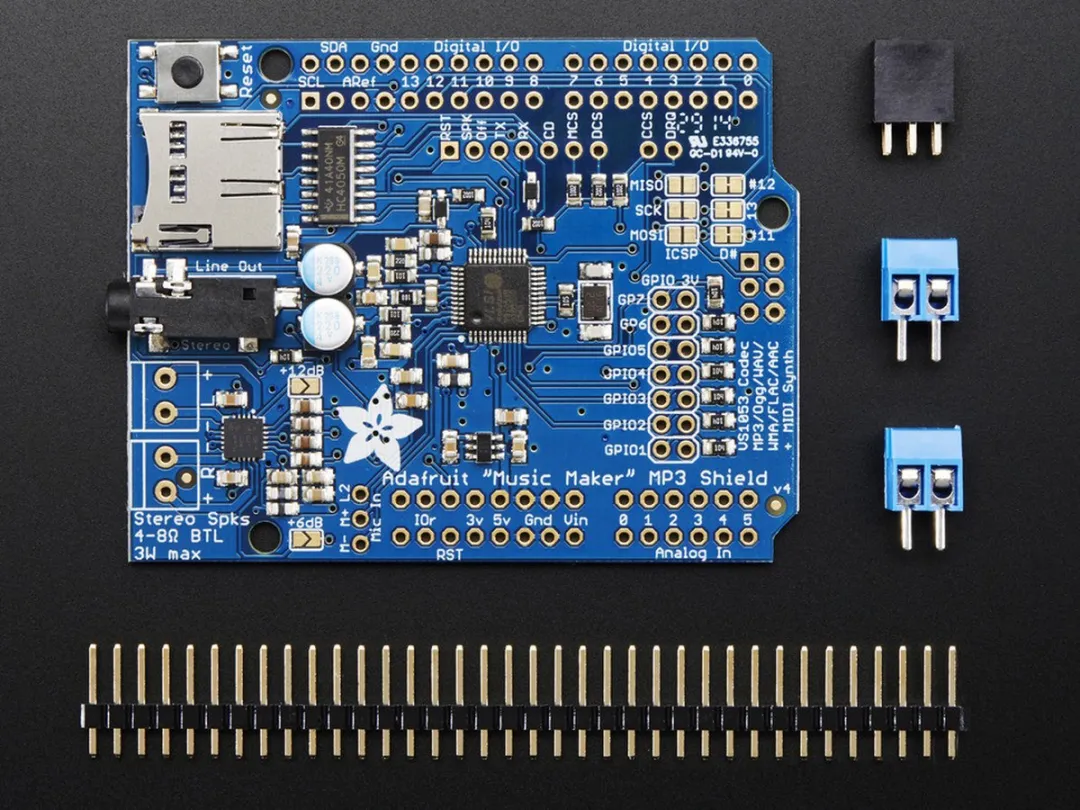 Adafruit Music Maker MP3 Shield 1788 - Blauw