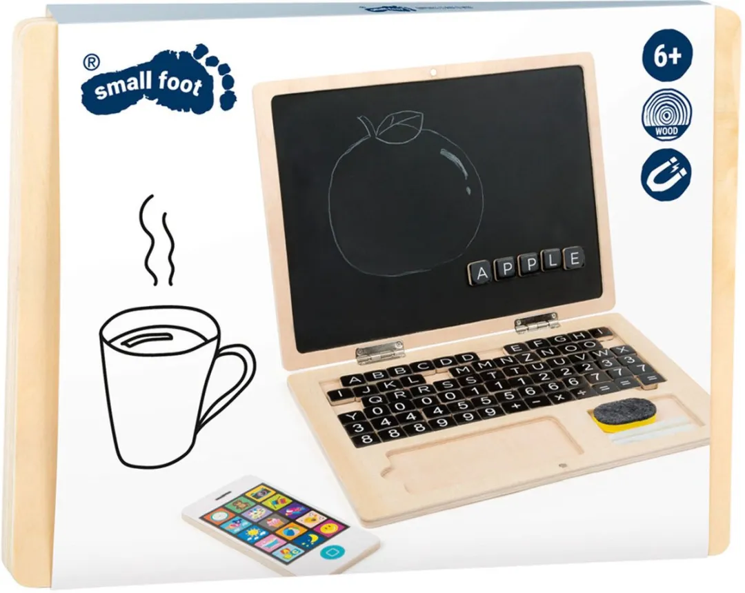 Small Foot Houten Laptop met Magneetbord 11193 - afbeelding 6 van 6