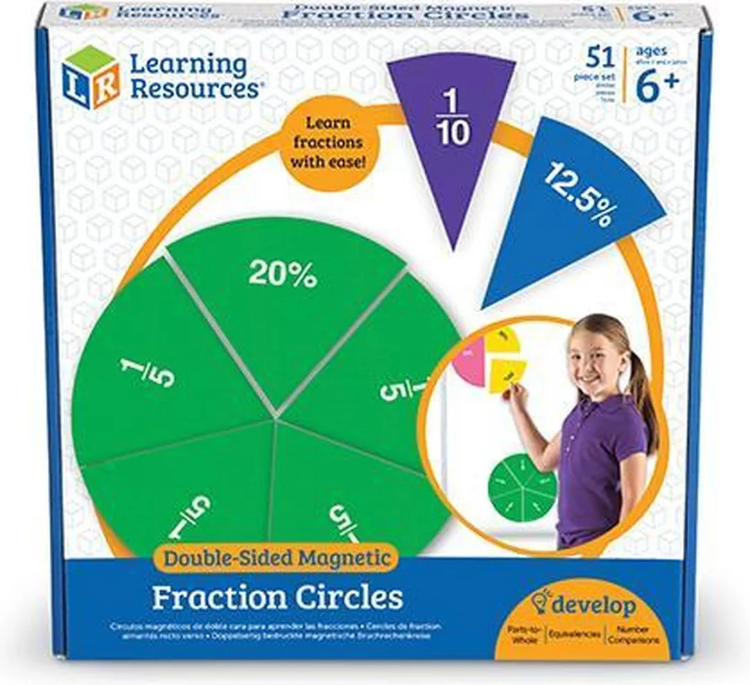 Learning Resources Breuken- en Procenten Cirkels XL LPK1616-BOX