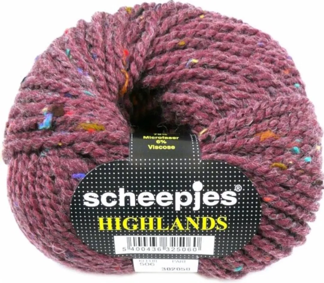 Scheepjes Highlands 506 Rood - 250 gram (5x50g)