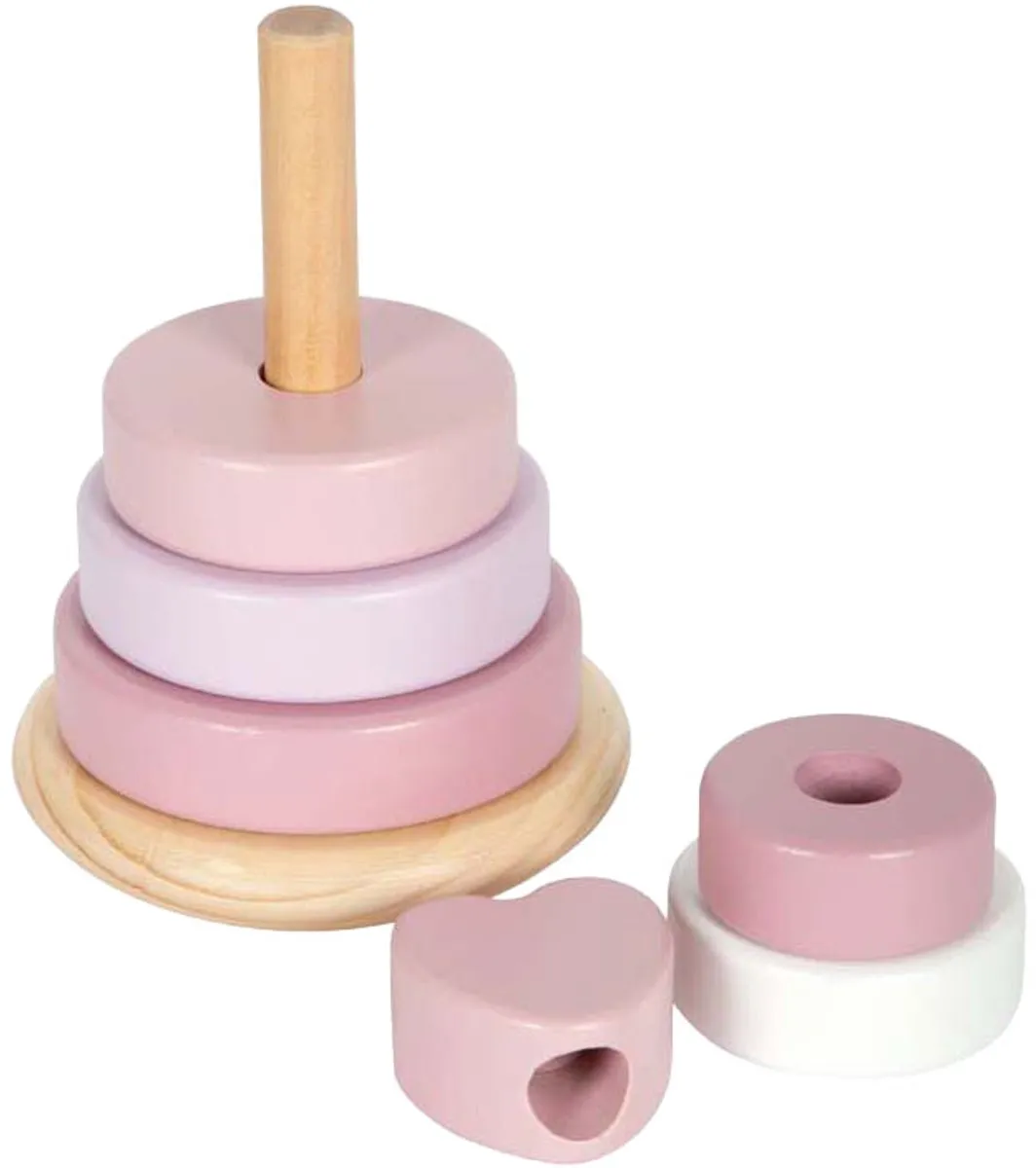 Small Foot Houten Stapeltoren Roze - 7-delig