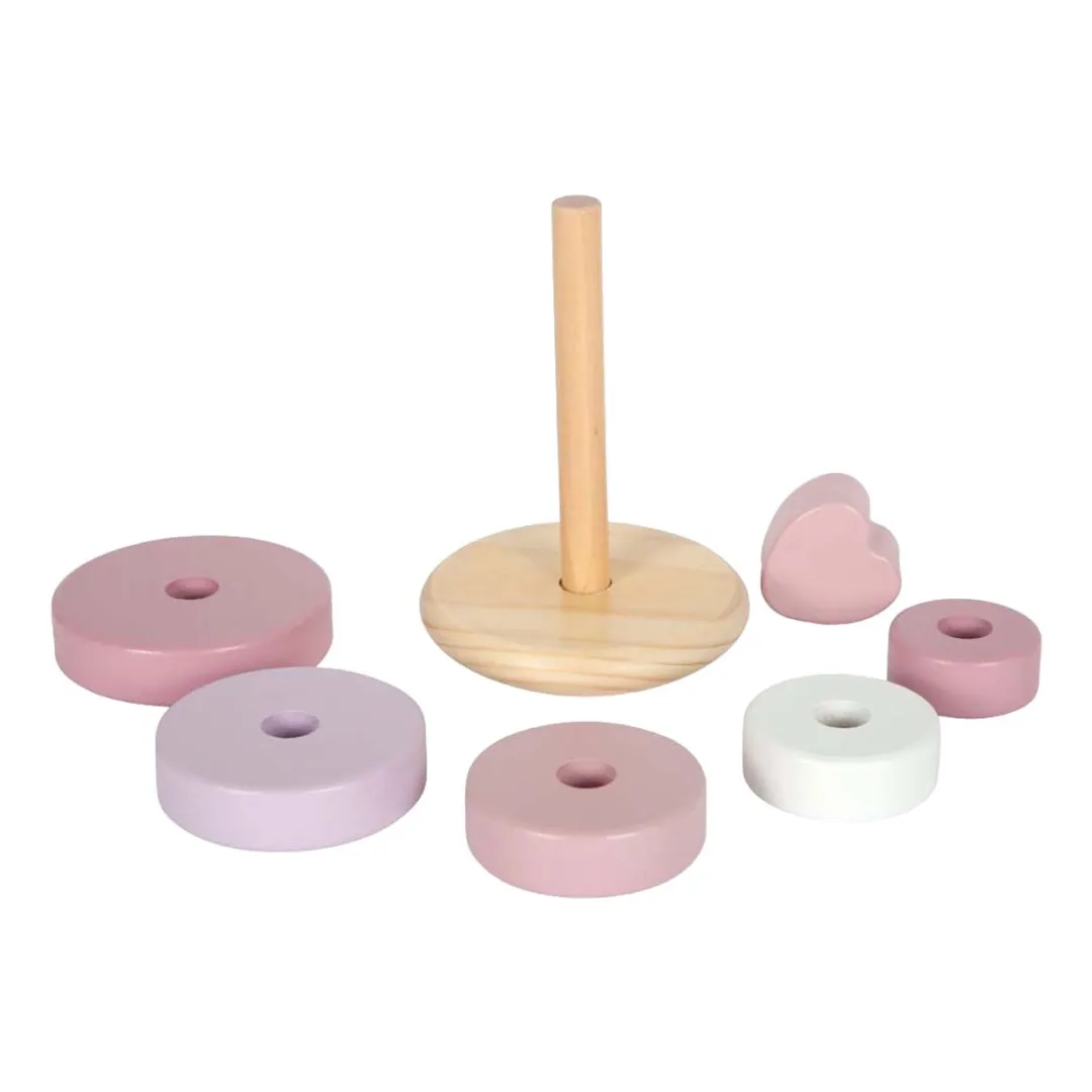Small Foot Houten Stapeltoren Roze - 7-delig