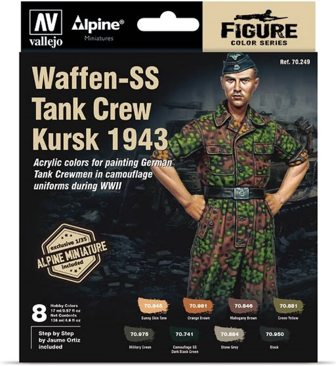 Vallejo Hobbyverf Waffen-SS Tank Crew Kursk 1943 Acrylset