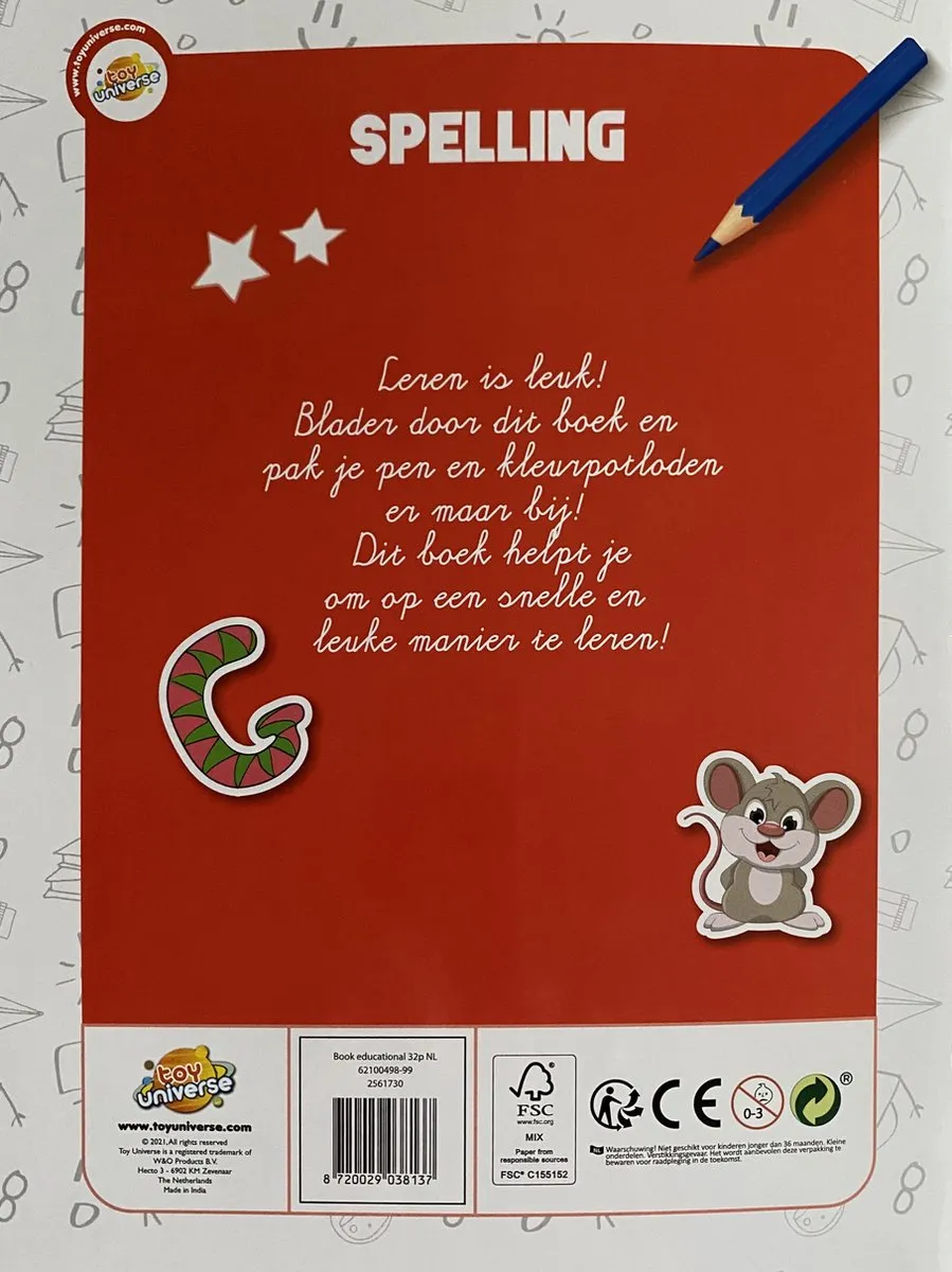 Toy Universe Spelling Leerboek 6-7 Jaar - Rood