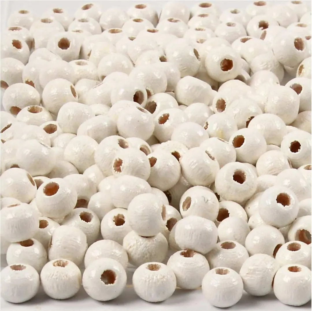Creativ Company Houten Kralen 5mm - Wit - 150 Stuks