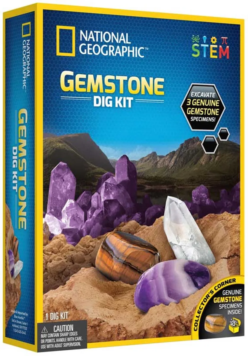 Bandai National Geographic Edelstenen Opgravingsset - Multicolor