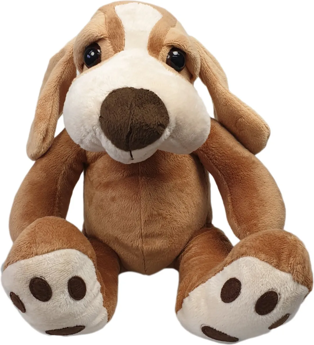 Unitoys Hond Droopy Knuffel - 35 cm - Modieus Bruin