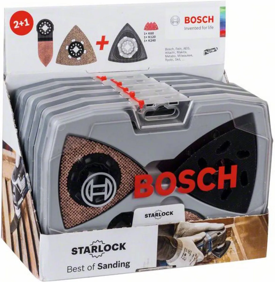 Bosch Starlock Multitool Schuurset 6-delig - Metaal/Hout - afbeelding 6 van 6