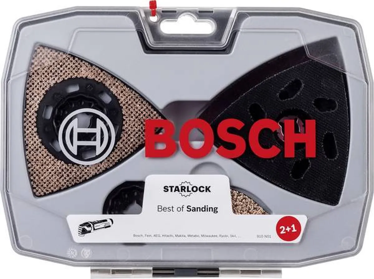 Bosch Starlock Multitool Schuurset 6-delig - Metaal/Hout
