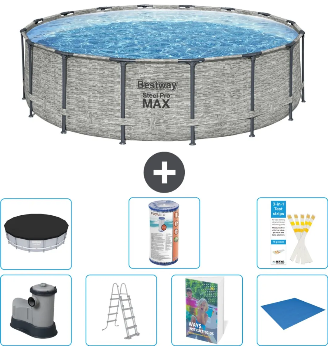 Bestway Steel Pro MAX Zwembad 488x122cm
