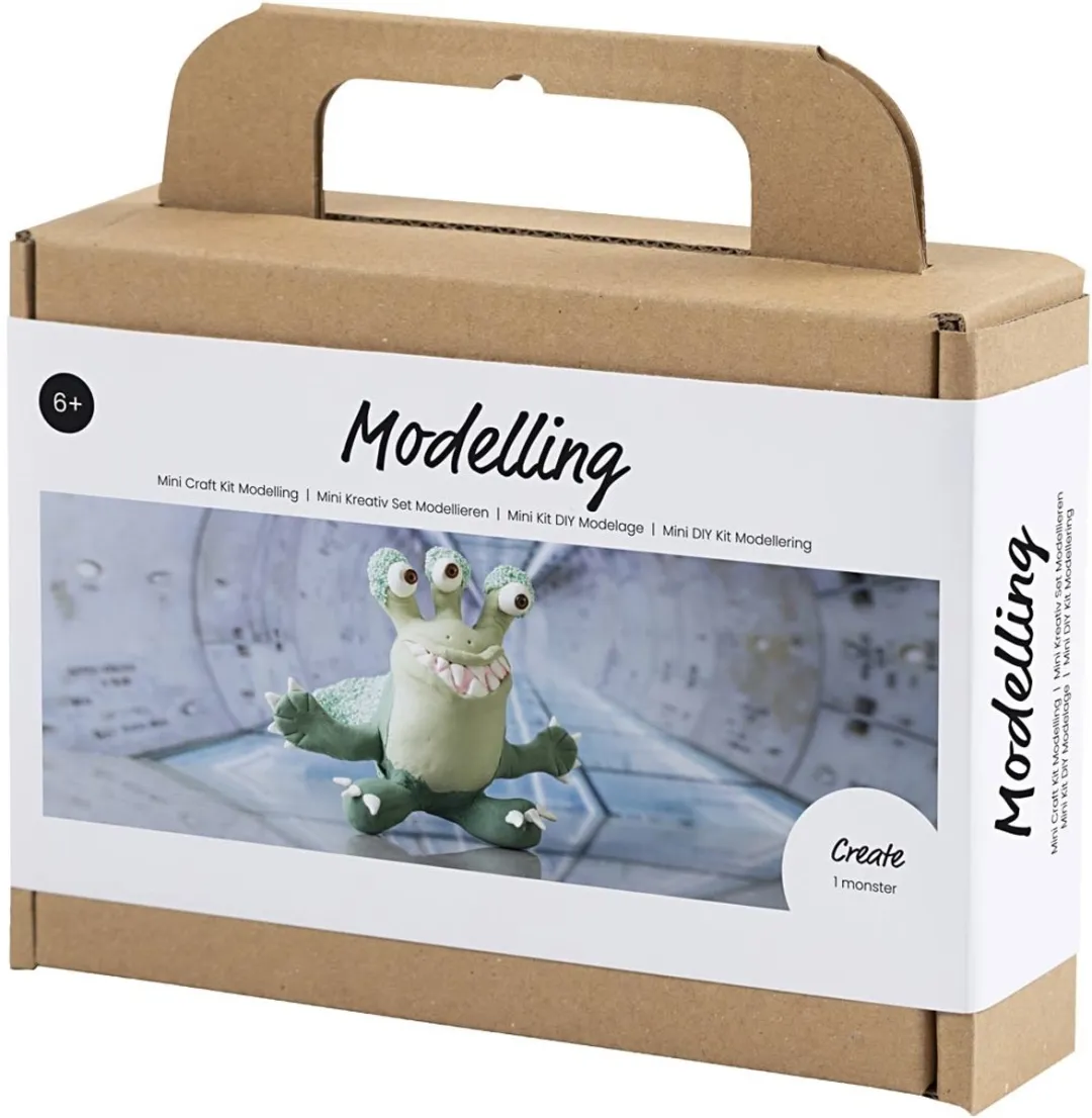 Creativ Company Mini Hobbyset Boetseren Monster Lulu - Multikleurig