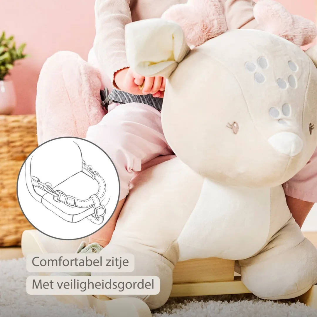 Nattou FanFan Hobbelpaard Hertje 59cm - Beige