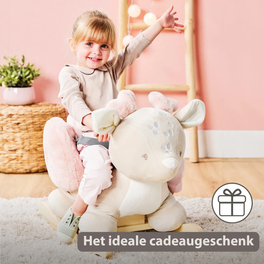 Nattou FanFan Hobbelpaard Hertje 59cm - Beige