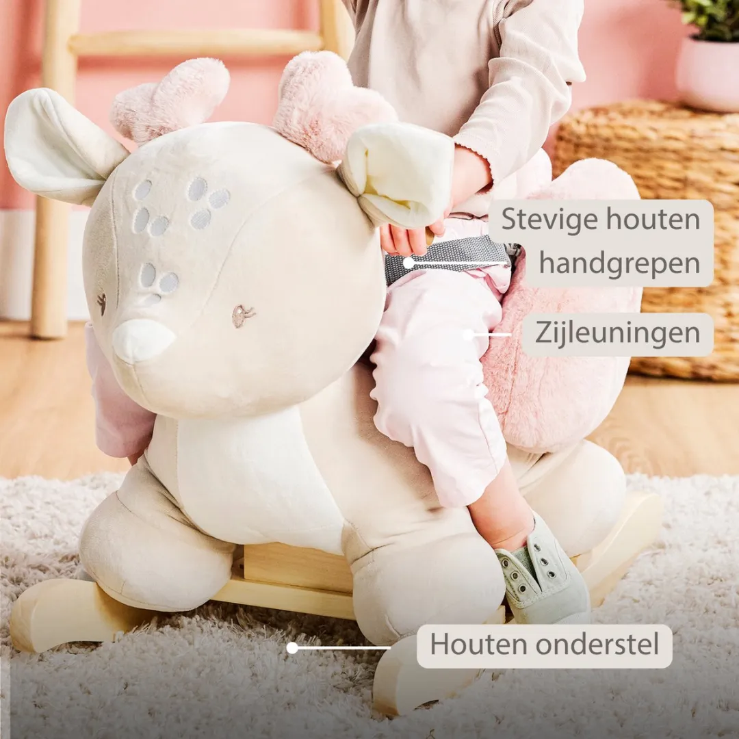 Nattou FanFan Hobbelpaard Hertje 59cm - Beige