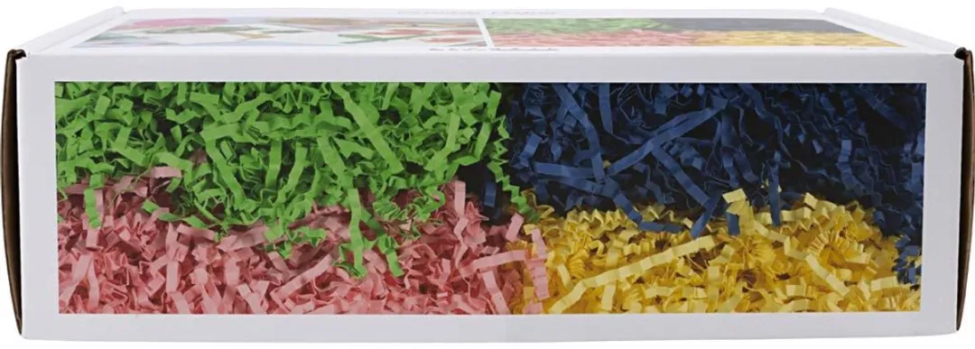 Creativ Company Crinkle Papier - 4x50 gr - Blauw/Donkergroen/Roze/Geel