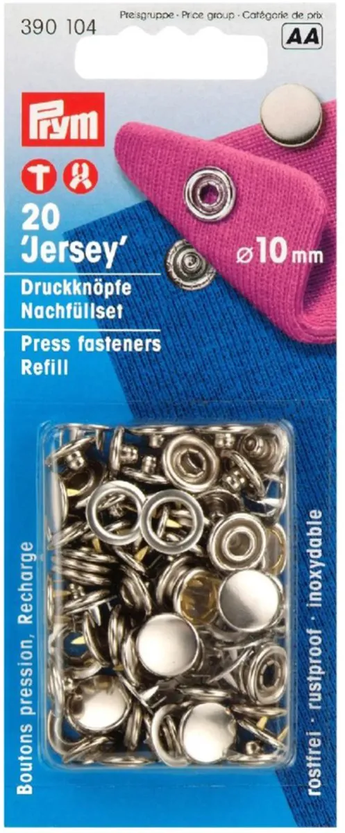 Prym Navullingen Naaivrij Drukknoop 10mm - 20 Stuks - Zilver - afbeelding 6 van 6