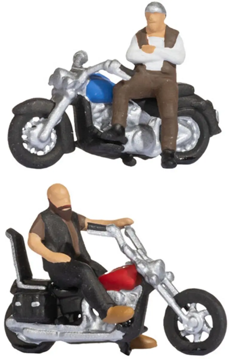 Noch Rockers Op Motoren Schaal N - 2 Figuren + 2 Motoren