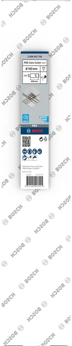 Bosch PRO Kernfrees 102x450mm G 1 1/4" UNC - Hout