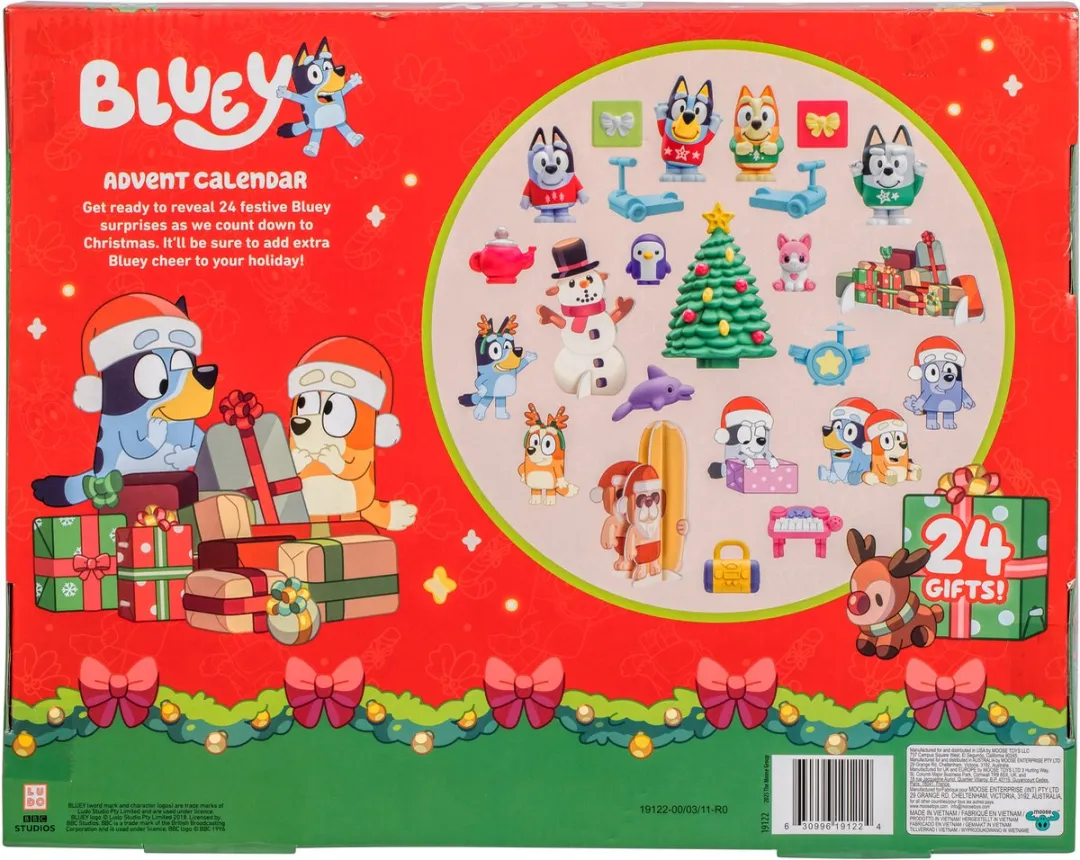 Moose Toys Bluey Minifiguren Adventskalender 24 Stuks - Multikleur
