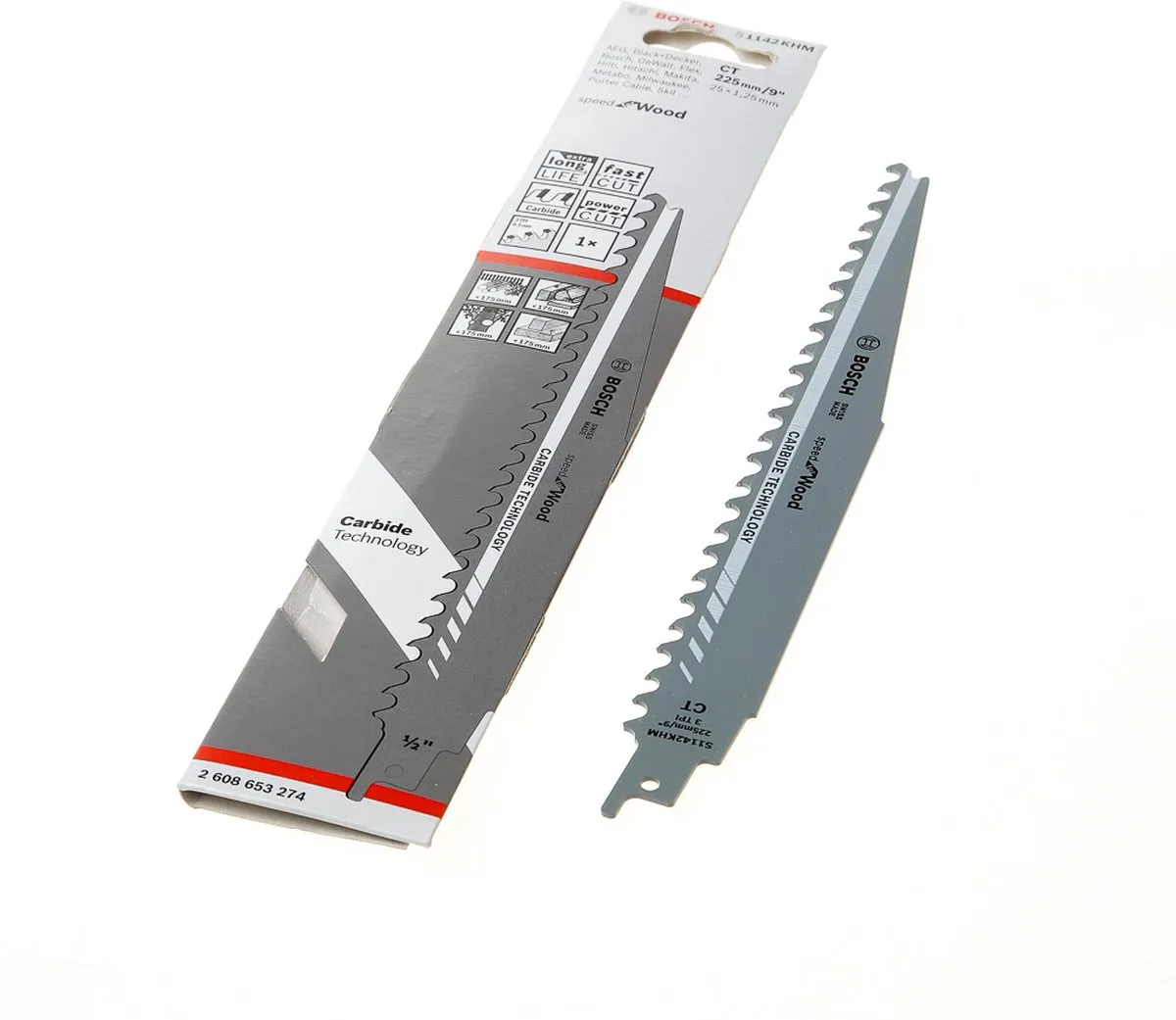 Bosch S 1142 KHM Reciprozaagblad Speed for Wood - Metaal - 1 Stuk - afbeelding 6 van 6