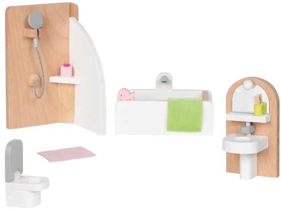 Goki Design Badkamer Poppenhuismeubeltjes 10-delig Meerkleurig