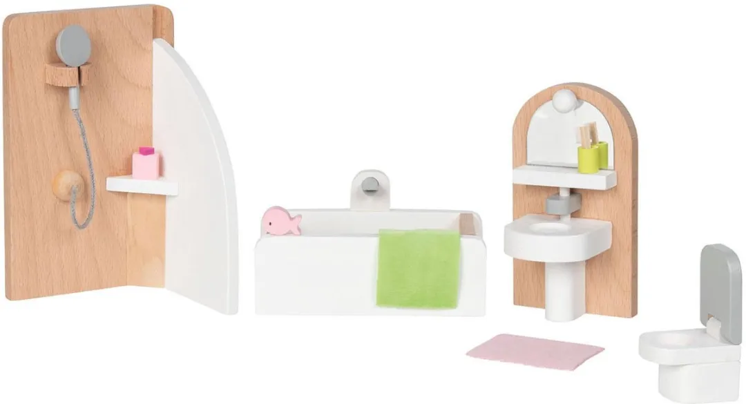 Goki Design Badkamer Poppenhuismeubeltjes 10-delig Meerkleurig