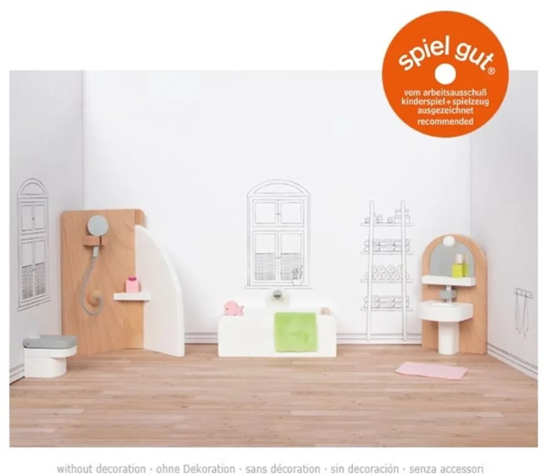 Goki Design Badkamer Poppenhuismeubeltjes 10-delig Meerkleurig