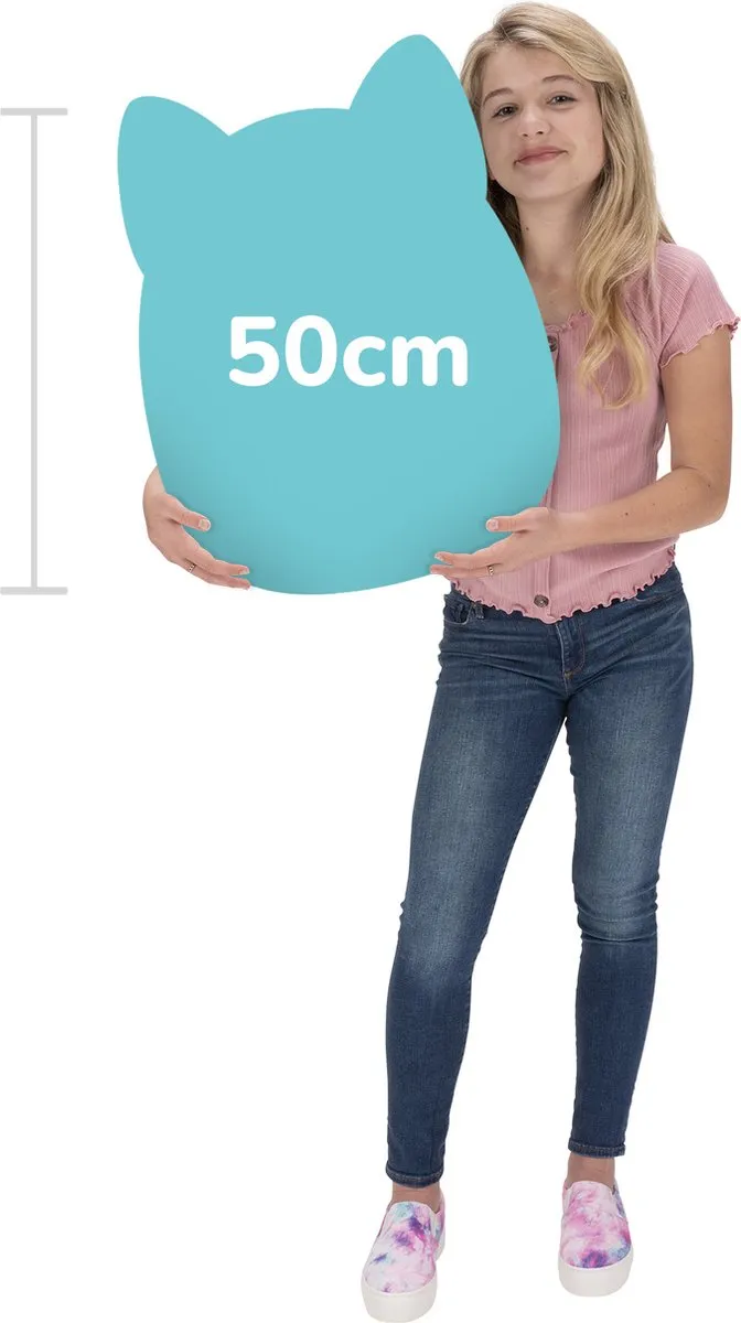 Squishmallows Cillian Blauw/Zwart Koe 50cm Pluche