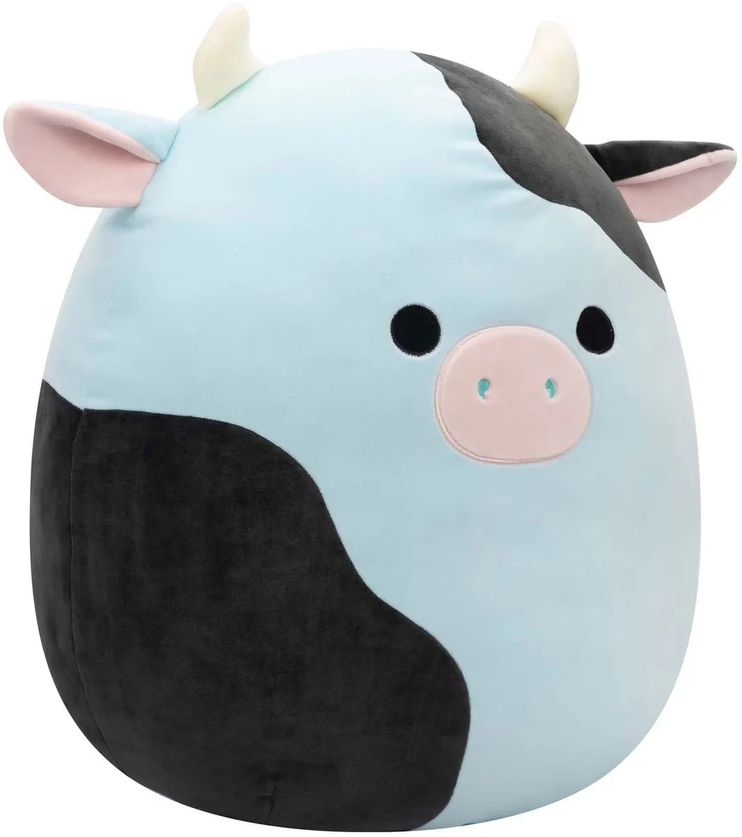 Squishmallows Cillian Blauw/Zwart Koe 50cm Pluche