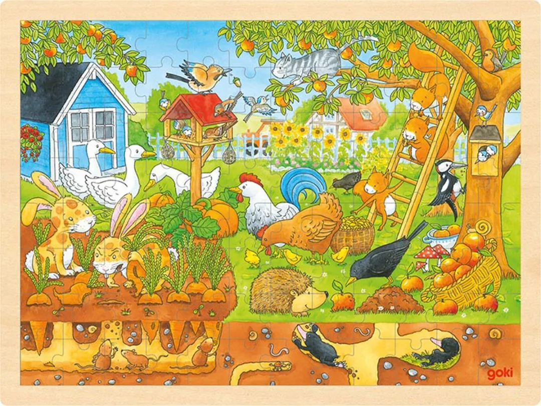 Goki Our Garden Puzzle 96 Stuks - Multicolor