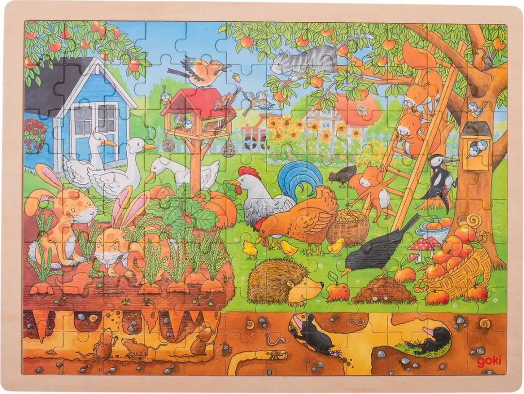 Goki Our Garden Puzzle 96 Stuks - Multicolor