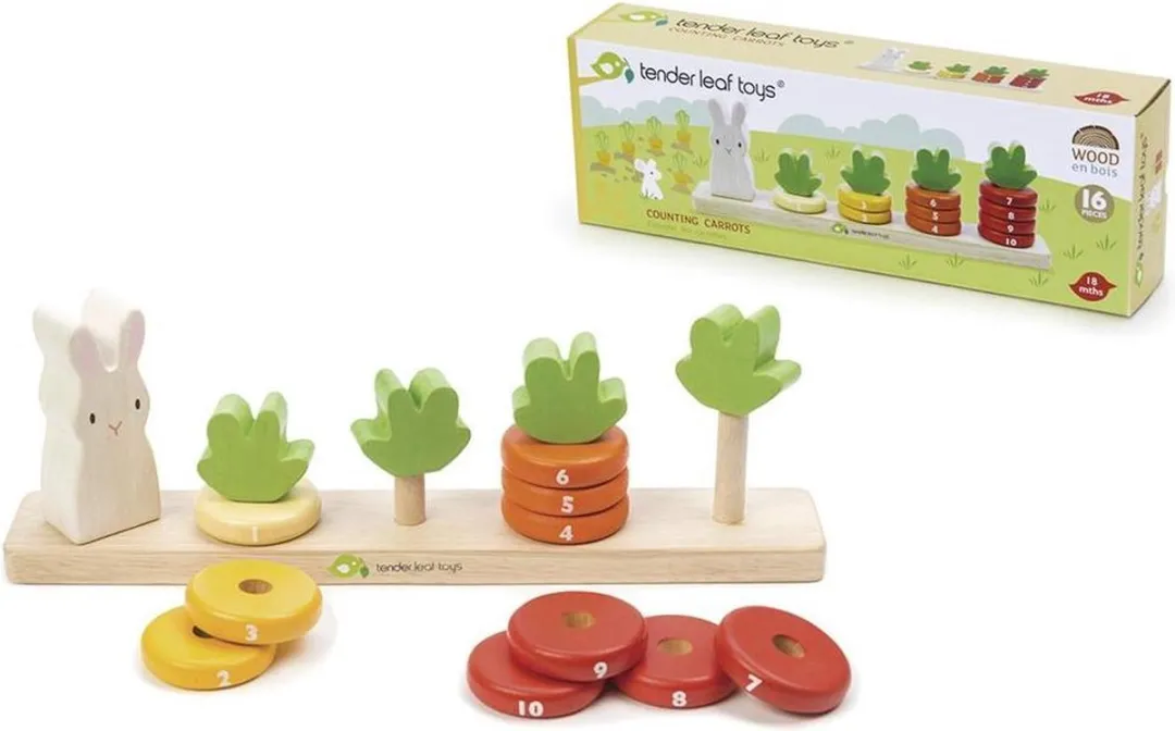 Tender Toys Wortels Tellen Junior - 16-delig Multicolor