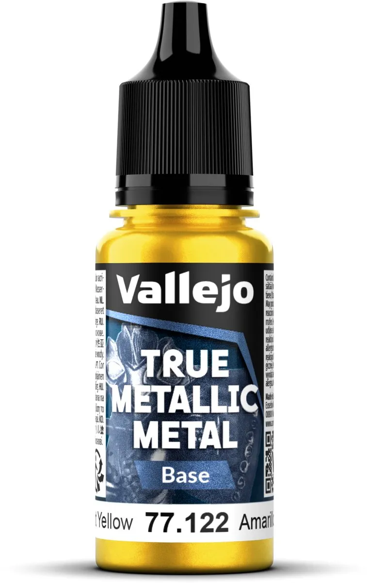 Vallejo Hobbyverf Acryl True Metallic Metal Base Stralend Geel