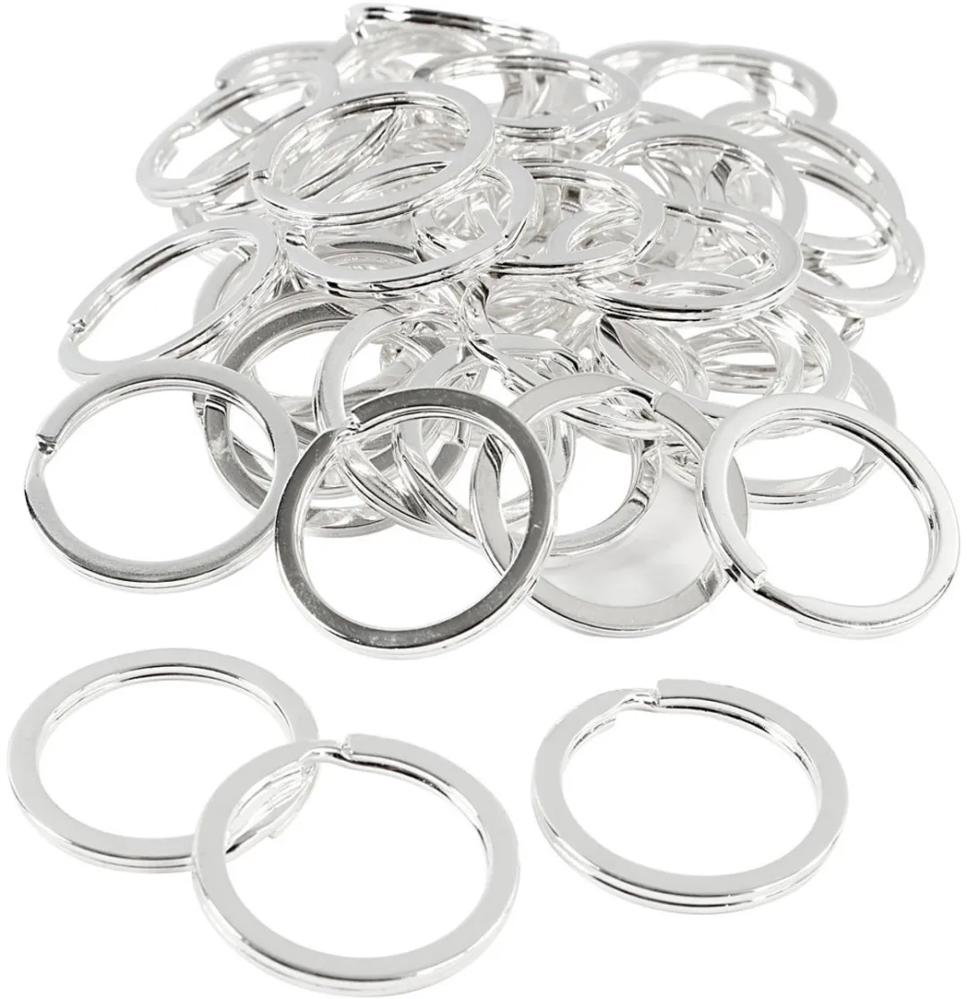 Creativ Company Sleutelring 28mm Verzilverd