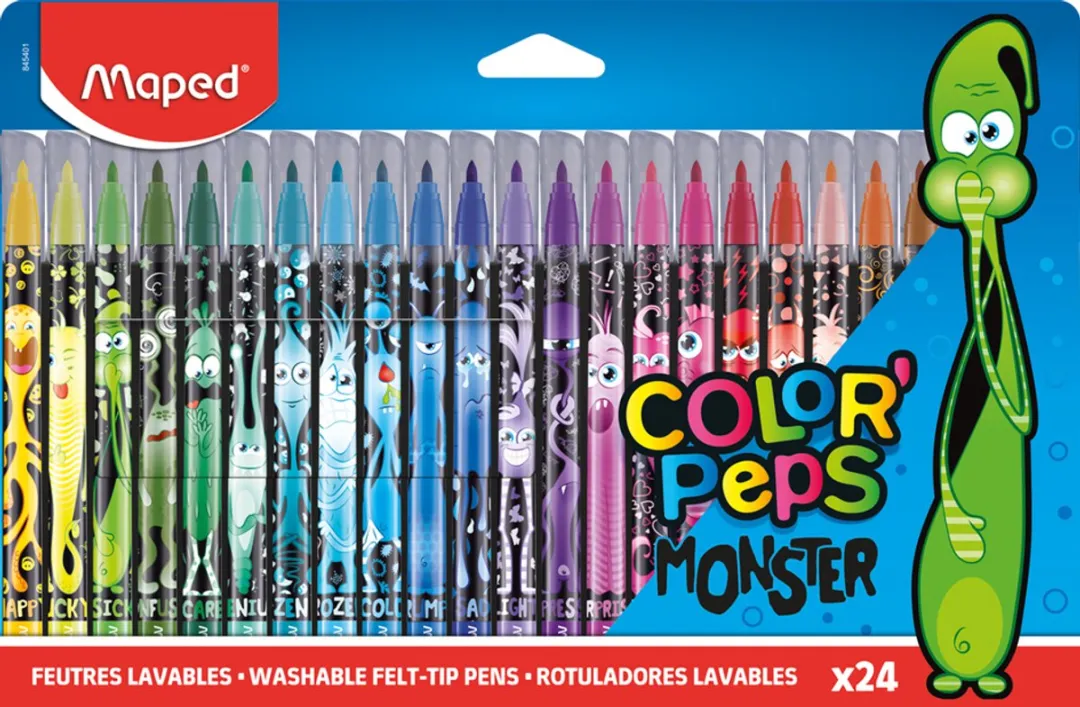 Maped Color'Peps Monster Viltstiften - 24 Stuks
