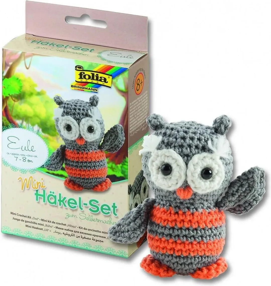 Folia Mini-Haakset Uil - 7 Stuks - Multicolor - afbeelding 2 van 3