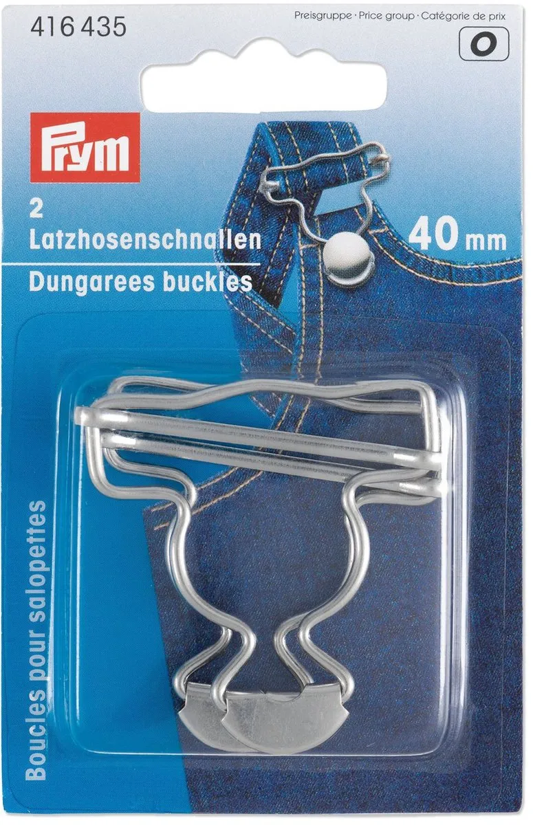 Prym Gespen voor Tuinbroeken 40mm - 2 Stuks Zilver