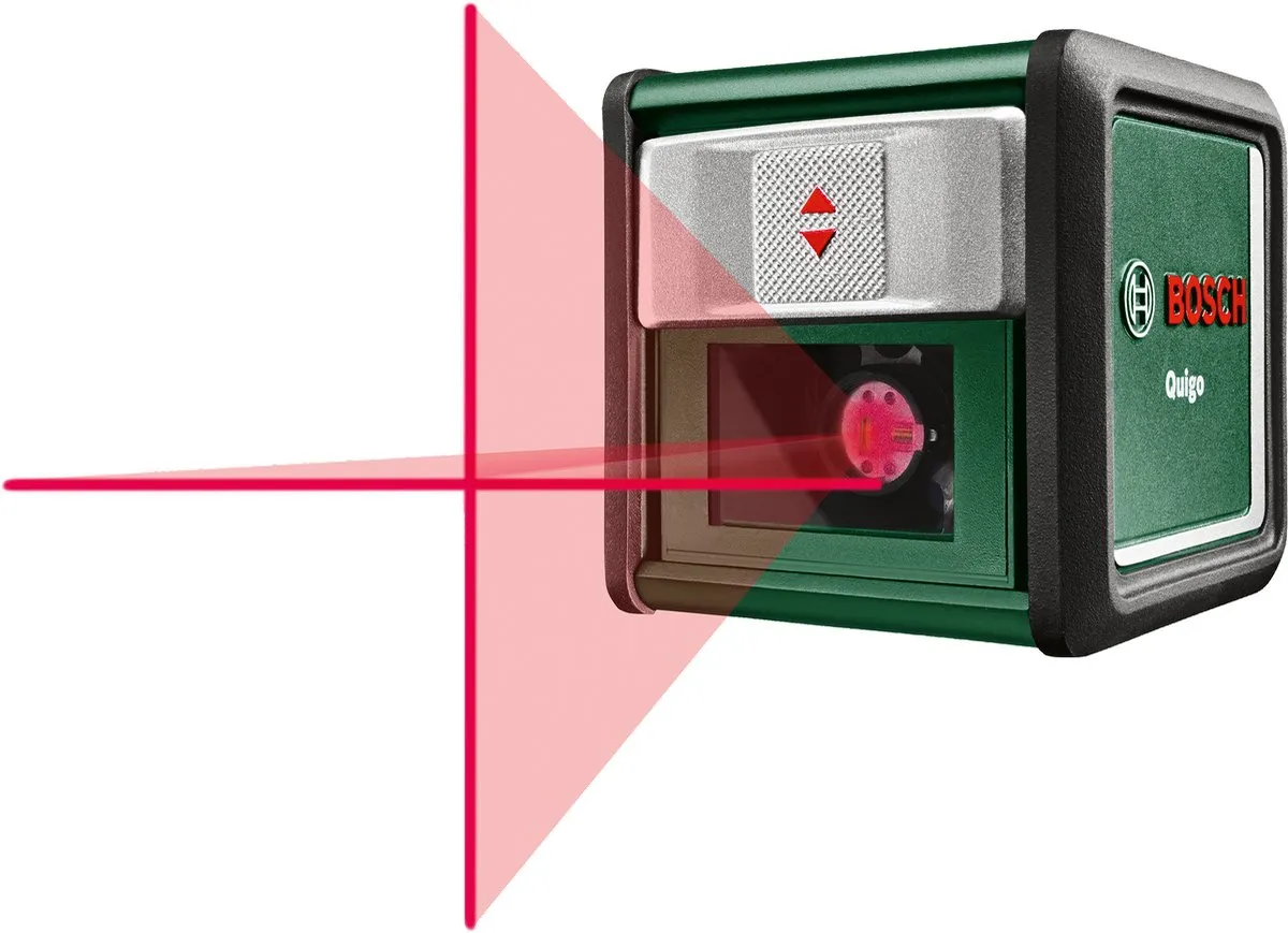 Bosch Quigo III 0603663503 Kruislijnlaser - Universele klem - Adapter - 2x batterijen