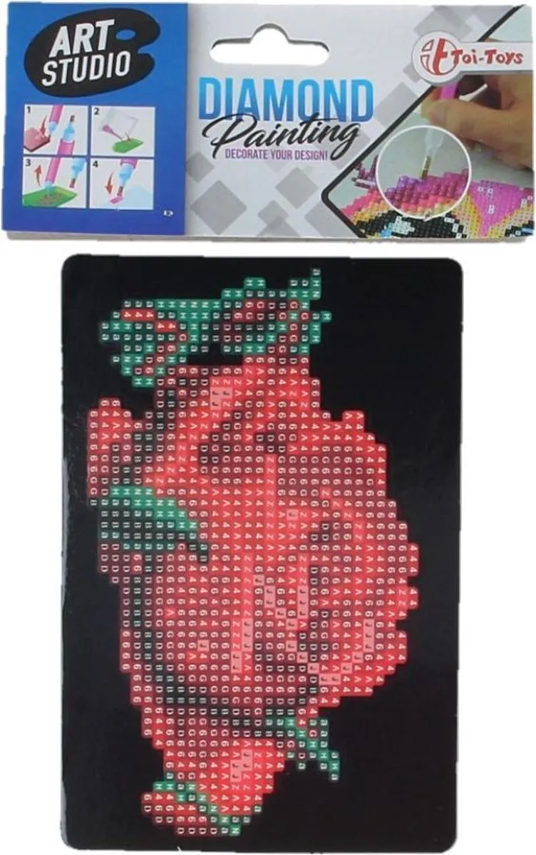 Toi-Toys Diamond Painting Roos 15x10cm