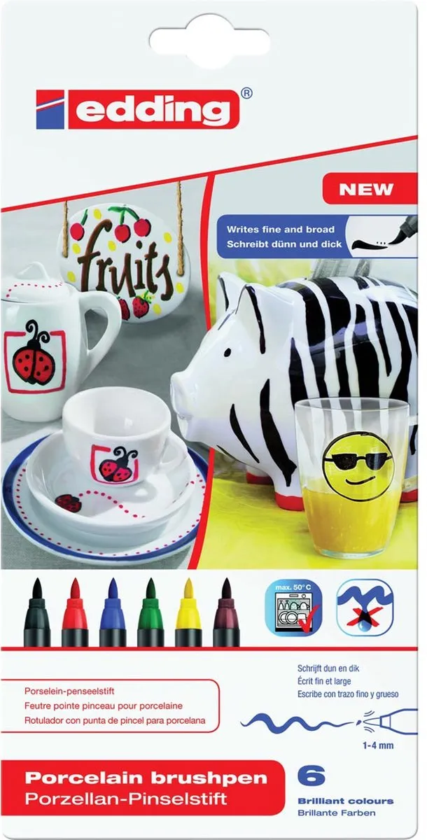 edding E-4200 Porselein Penseelstift Set