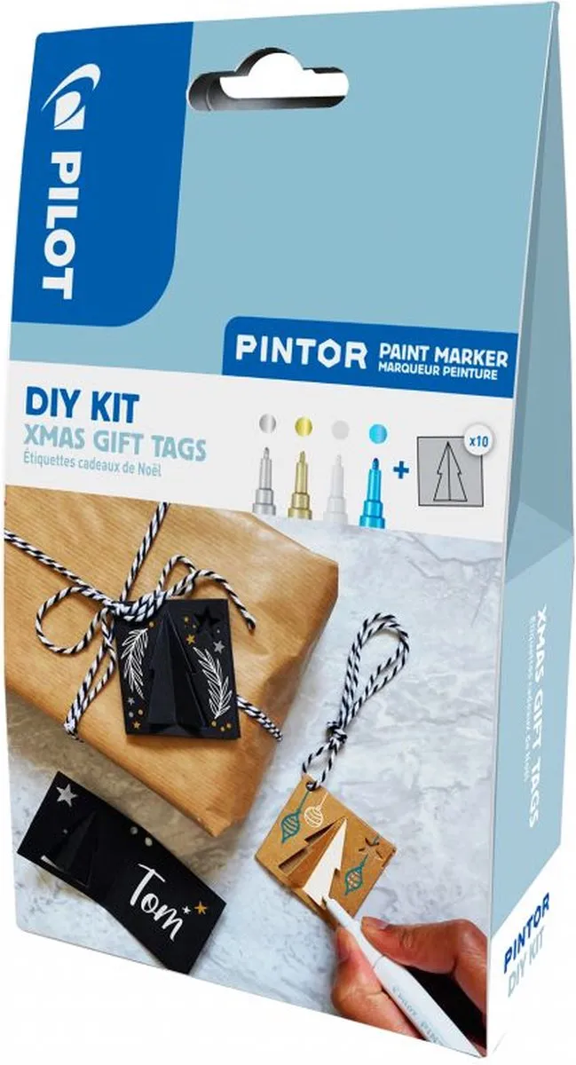 Pilot Pintor DIY Geschenklabels Kerst