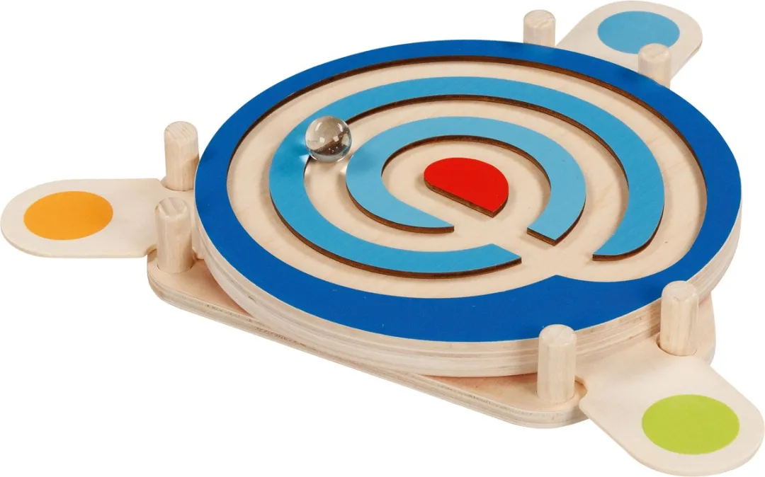 Goki Parcours Behendigheidsspel 2-zijdig Hout 27,5x25x3,2cm - 4+