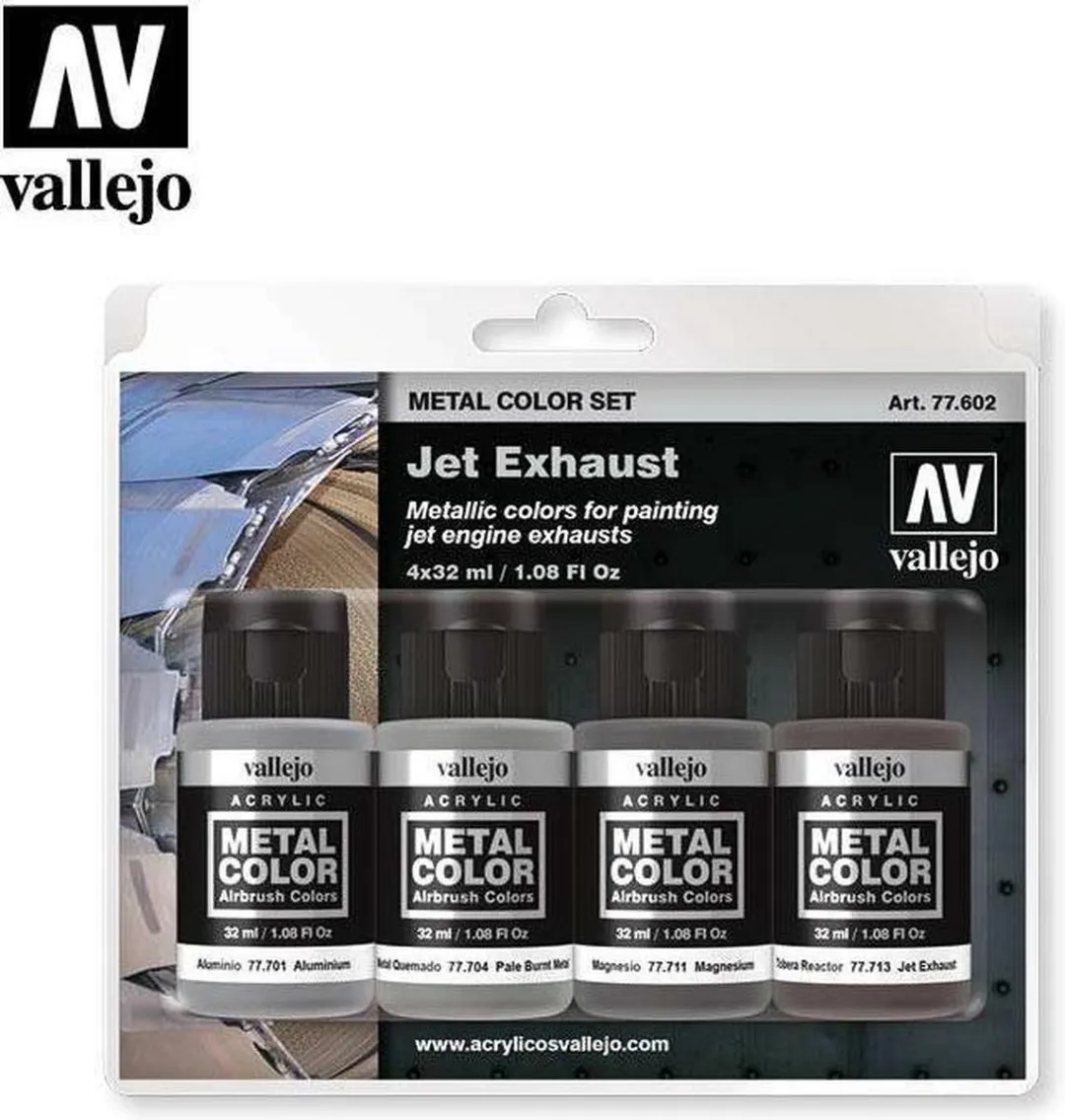 Vallejo Hobbyverf Jet Exhaust Metal Color Set - 4x32ml