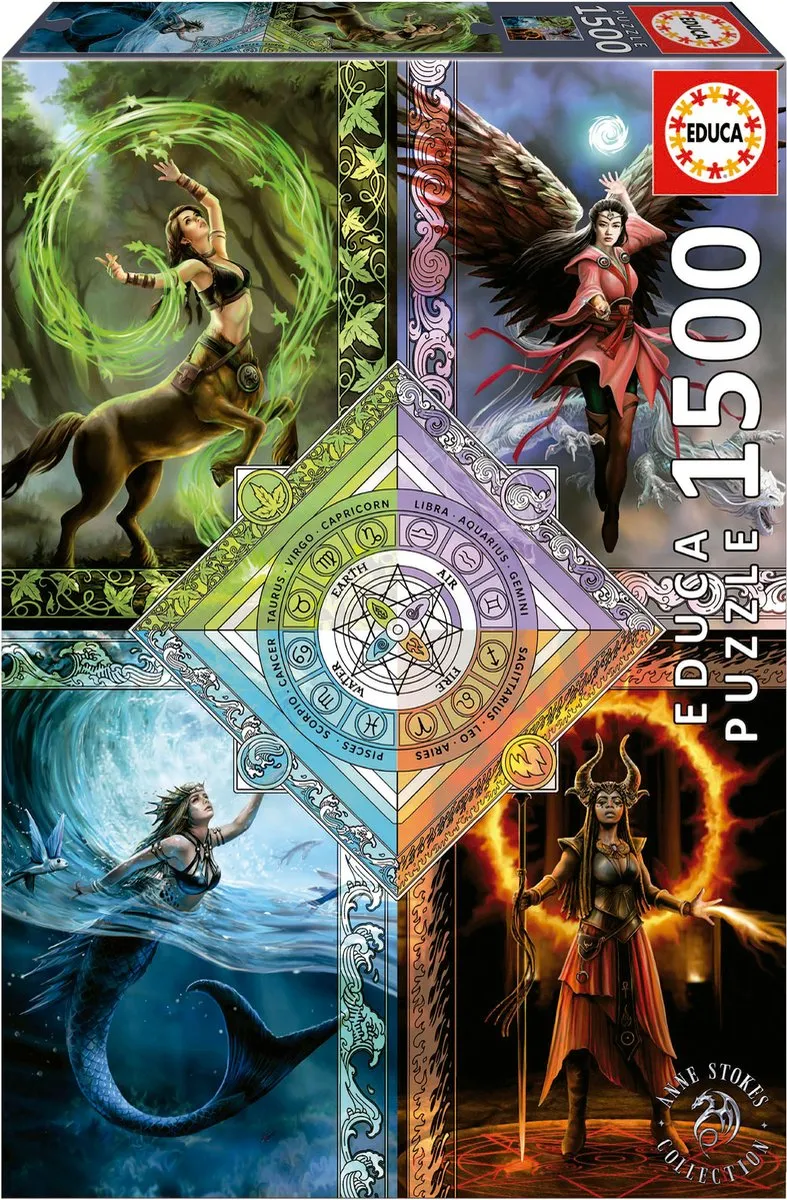 Educa Elemental Magic Star Grafiek Anne Stokes Puzzel 1500 Stuks