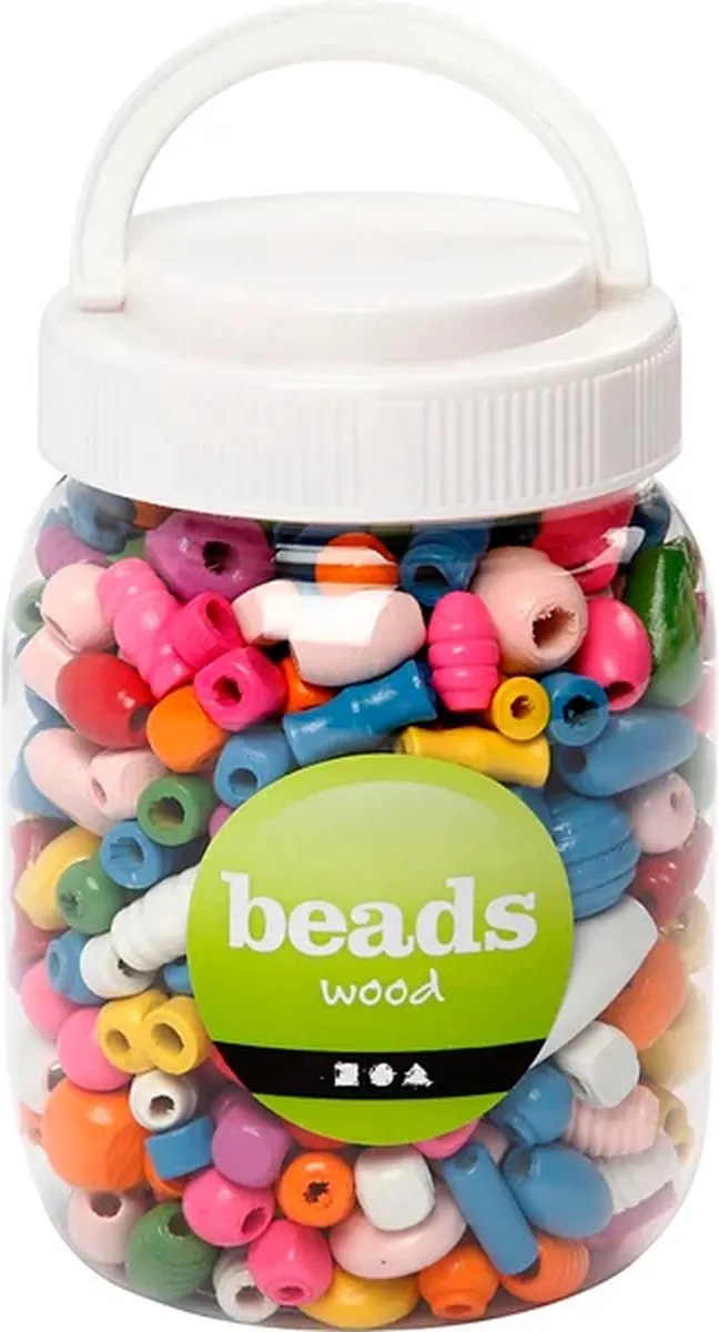 Creativ Company Houten Kralen 5-28 mm Multimix Groot 466 stuks