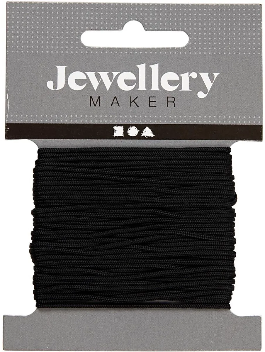 Creativ Company Macramé Koord 1mm - Zwart - 10m