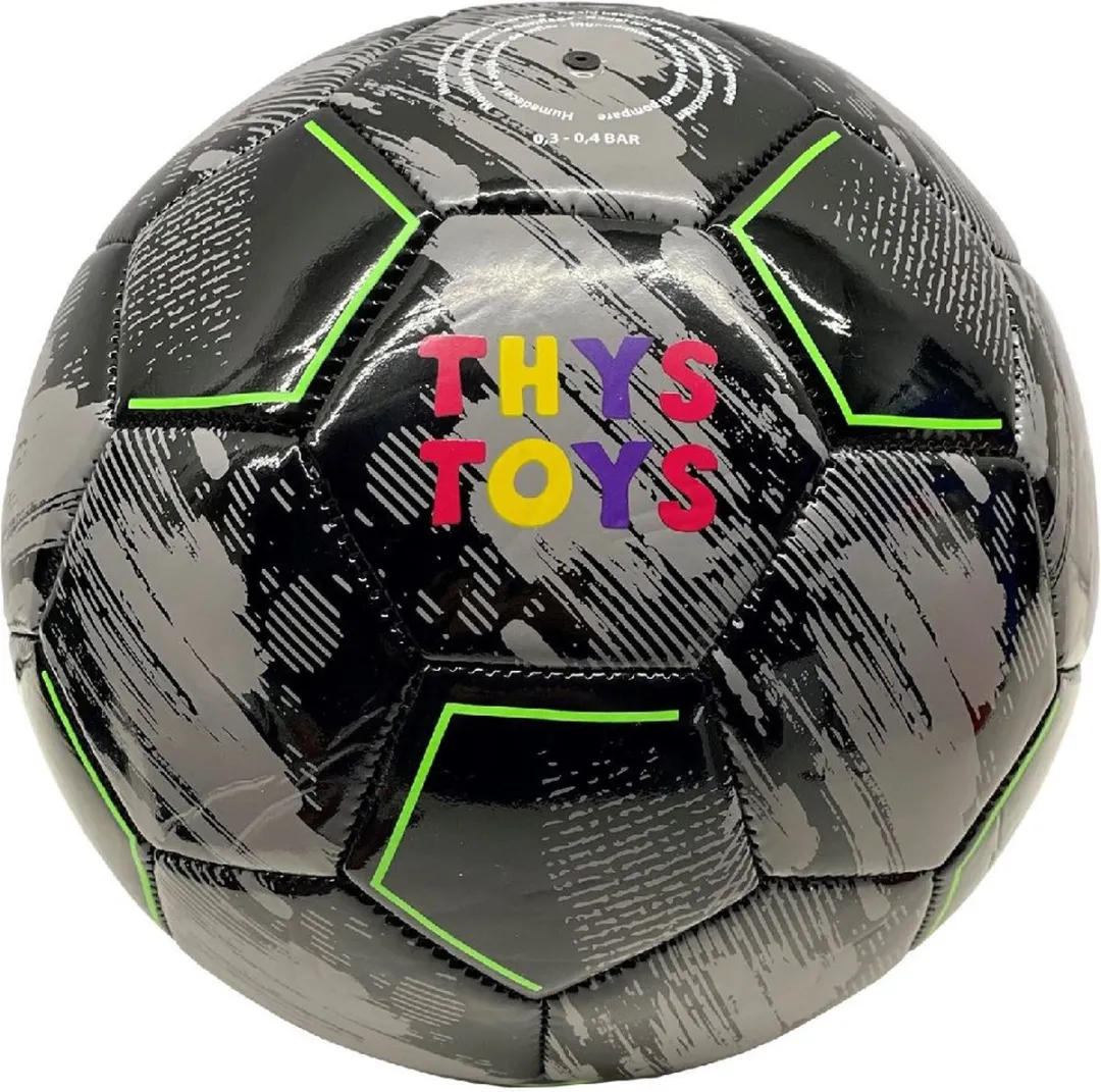 ThysToys Voetbal Grey Black Limited Edition 330-350g - Zwart